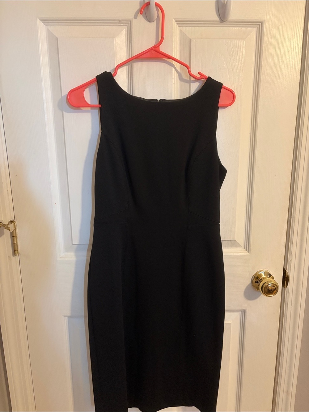 White House Black Market Black Sleeveless Midi Sheath Dress